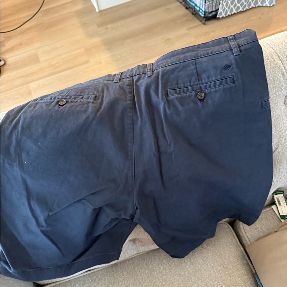 Joseph Abboud Men's Flat Front Shorts Navy Blue